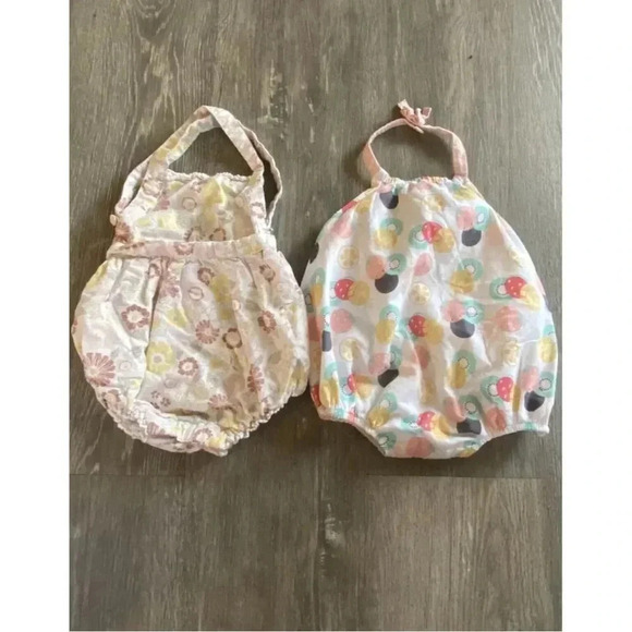 Lightweight Baby Romper Set 2-Piece Multicolor Outfits 6-9m girl - Picture 6 of 6